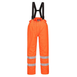 Portwest Mens Hi-Vis Bizflame Rain Anti-Static Safety Trousers - 3XL, Orange