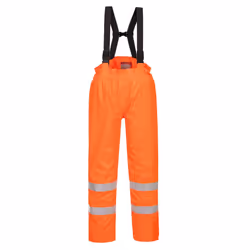 Portwest Mens Hi-Vis Bizflame Rain Anti-Static Safety Trousers - XL, Orange
