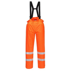 Portwest Mens Bizflame Rain Hi-Vis Trousers - L, Orange