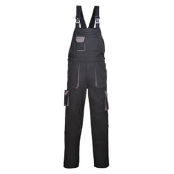 Portwest Mens Texo Contrast Bib And Brace Overall - XS, Black