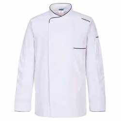 Portwest Mens Surrey Long-Sleeved Chef Jacket - S, White