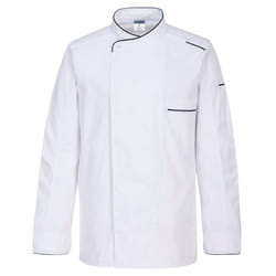 Portwest Mens Surrey Long-Sleeved Chef Jacket - XXL, White