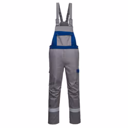 Portwest Mens Bizflame Ultra Two Tone Bib And Brace Trouser - XL R, Grey