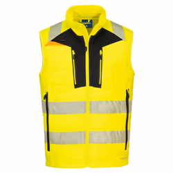 Portwest Mens Softshell Hi-Vis Body Warmer - 3XL, Yellow/Black