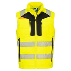 Portwest Mens Softshell Hi-Vis Body Warmer - 3XL, Yellow/Black