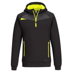 Portwest Mens DX4 Quarter Zip Hoodie - L, Black