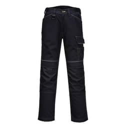 Portwest Mens Stretch Lightweight Work Trousers - 32R, Black