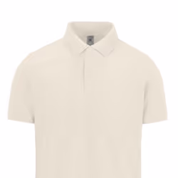 B&C Mens My Polo Shirt - L, Off White