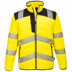 Portwest Mens PW3 Hi-Vis Padded Jacket - S, Yellow/Black