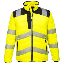 Portwest Mens PW3 Hi-Vis Padded Jacket - S, Yellow/Black