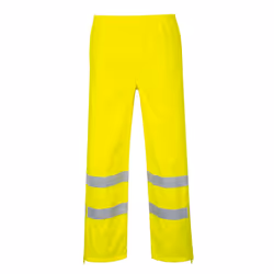 Portwest Mens Hi-Vis Breathable Rain Trousers - L R, Yellow