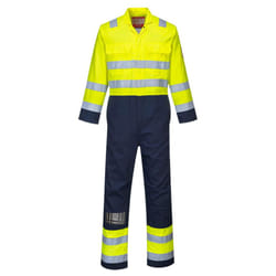Portwest Unisex Adult Bizflame Pro Hi-Vis Overalls - 58R, Yellow/Navy