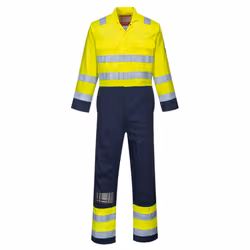 Portwest Unisex Adult Bizflame Pro Hi-Vis Overalls - 44R, Yellow/Navy