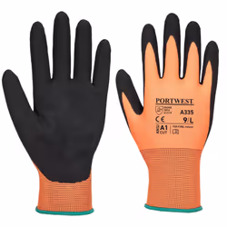Portwest Unisex Adult A335 Dermi NPR15 Nitrile Grip Gloves - XS, Orange/Black