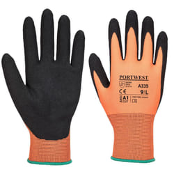 Portwest Unisex Adult A335 Dermi NPR15 Nitrile Grip Gloves - XS, Orange/Black