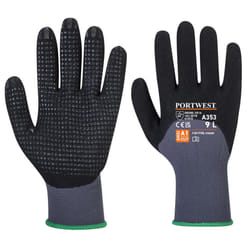 Portwest Unisex Adult A353 Dermiflex Ultra Plus Grip Gloves - S, Grey/Black