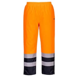 Portwest Mens Hi-Vis Safety Trousers - S R, Orange/Navy