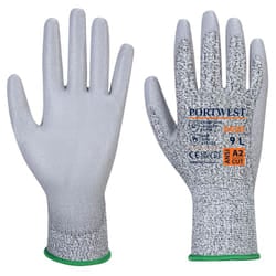 Portwest Unisex Adult A620 LR PU Palm Cut Resistant Gloves - XS, Grey