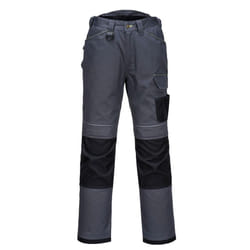 Portwest Mens PW3 Work Trousers - 42R, Zoom Grey/Black