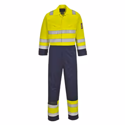 Portwest Unisex Adult Modaflame Hi-Vis Overalls - XL L, Yellow/Navy