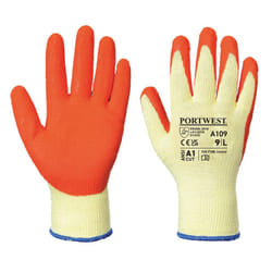 Portwest Unisex Adult A109 Grip Gloves - XL, Orange