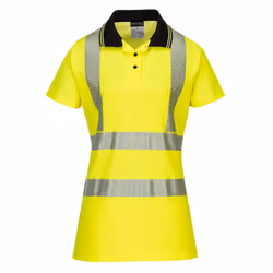 Portwest Womens/Ladies Pro Hi-Vis Comfort Polo Shirt - XS, Yellow/Black