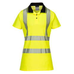 Portwest Womens/Ladies Pro Hi-Vis Comfort Polo Shirt - XS, Yellow/Black