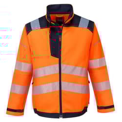 Portwest Mens PW3 Hi-Vis Safety Work Jacket - M, Orange/Navy
