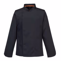 Portwest Mens C846 Pro Air-Mesh Long-Sleeved Chef Jacket - S, Black
