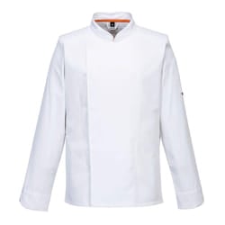 Portwest Mens C846 Pro Air-Mesh Long-Sleeved Chef Jacket - XL, White