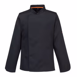 Portwest Mens Pro Air-Mesh Long-Sleeved Chef Jacket - XXL, Black