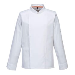 Portwest Mens Pro Air-Mesh Long-Sleeved Chef Jacket - M, White