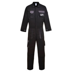 Portwest Unisex Adult Texo Contrast Overalls - M, Black