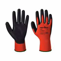 Portwest Unisex Adult A641 PU Grip Gloves - M, Red/Black
