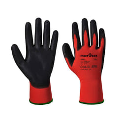 Portwest Unisex Adult A641 PU Grip Gloves - M, Red/Black