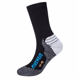 Portwest Unisex Adult Bamboo Hiking Socks - 10 UK-13 UK, Black