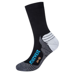Portwest Unisex Adult Bamboo Hiking Socks - 10 UK-13 UK, Black