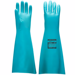 Portwest Unisex Adult Long Length Nitrile Gauntlet - M, Green