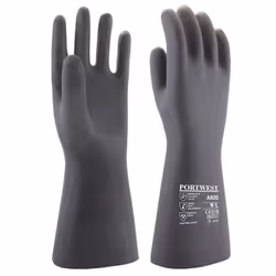 Portwest Unisex Adult A820 Neoprene Chemical Gauntlet - S, Black