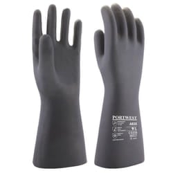 Portwest Unisex Adult A820 Neoprene Chemical Gauntlet - S, Black