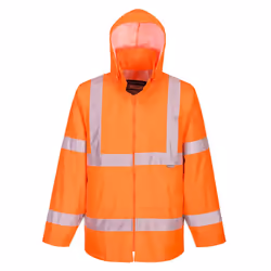 Portwest Mens Hi-Vis Safety Raincoat - 3XL, Orange