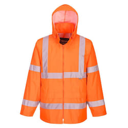 Portwest Mens Hi-Vis Safety Raincoat - XS, Orange