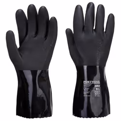 Portwest Unisex Adult A882 PVC Chemical Gauntlet - S, Black