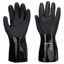 Portwest Unisex Adult A882 PVC Chemical Gauntlet - S, Black