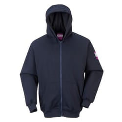 Portwest Mens FR81 Hooded Full Zip Hoodie - M, Navy