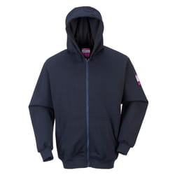 Portwest Mens FR81 Hooded Full Zip Hoodie - 3XL, Navy