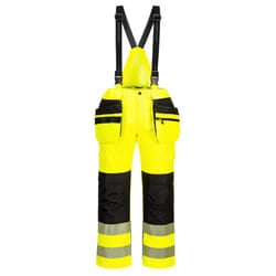 Portwest Mens PW3 Waterproof Hi-Vis Bib And Brace Trouser - 41R, Yellow/Black