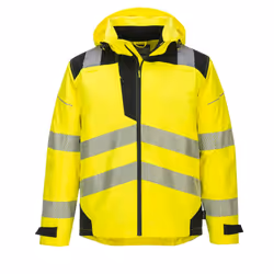 Portwest Mens PW3 Extreme Hi-Vis Waterproof Jacket - 4XL, Yellow/Black