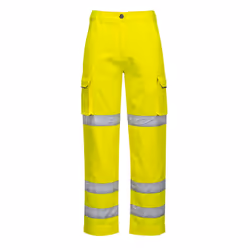 Portwest Womens/Ladies Triple Band Hi-Vis Work Trousers - XL R, Yellow