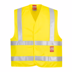 Portwest Mens Flame Resistant Hi-Vis Vest - 4XL-5XL, Yellow